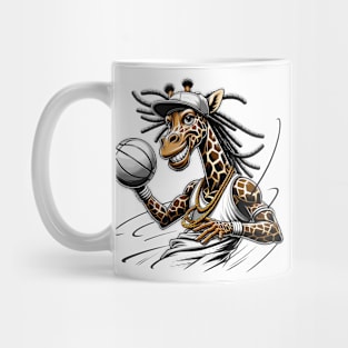Basketball Giraffe Player | Whimsical Hoops & Wildlife Art Mug